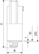 MALE PART RJT 38-304L - BS4825
