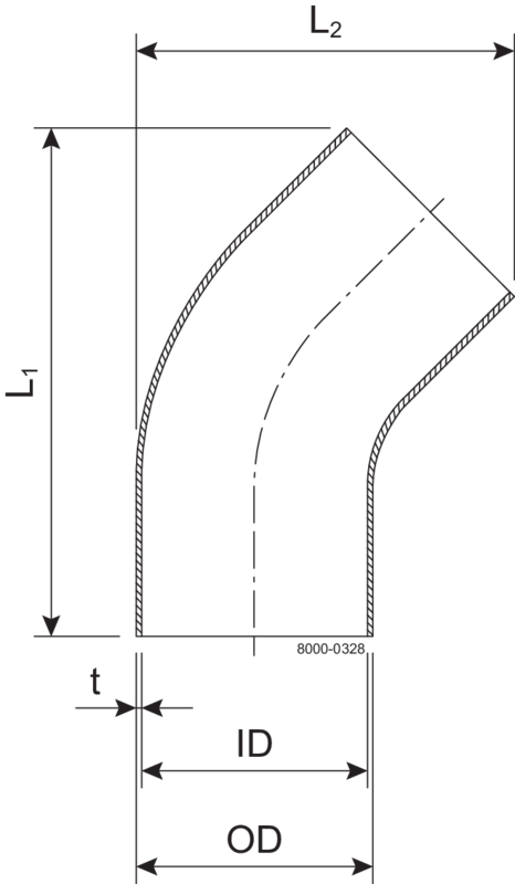 BEND-45 63.5-POL-316L - BS4825