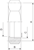 NUT (HEXAGON) IDF 101.6-304 - ISO2037