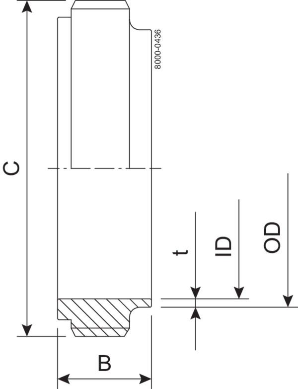 MALE PART IDF 38-316L - ISO2037