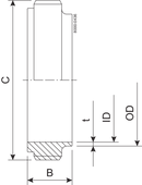 MALE PART IDF 25-316L - ISO2037