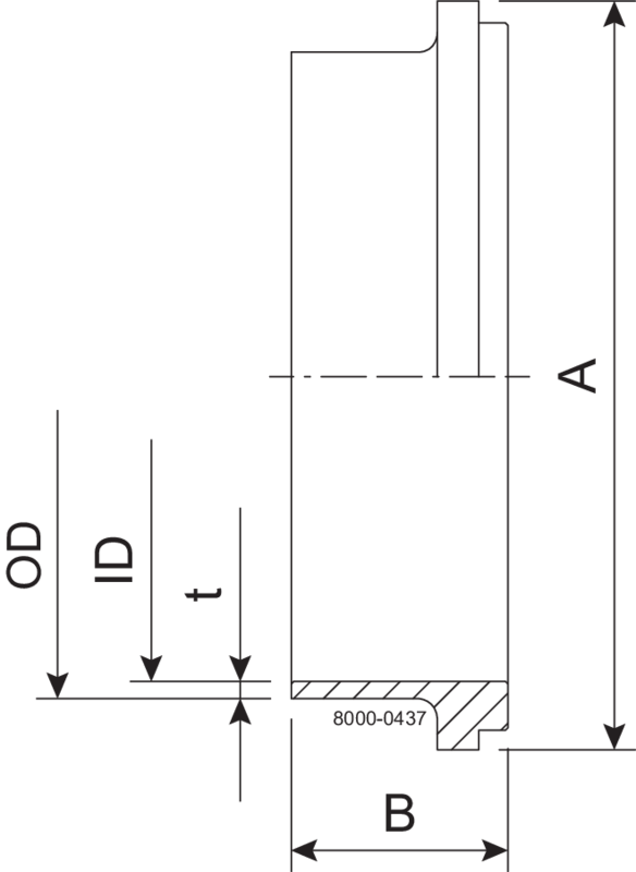 LINER IDF 101.6-316L - ISO2037