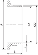 LINER LONG SMS 76.1-316L - ISO2037