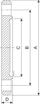 BLIND BNF DN80 H3 1.4404 - DIN 11864-2/11853-2