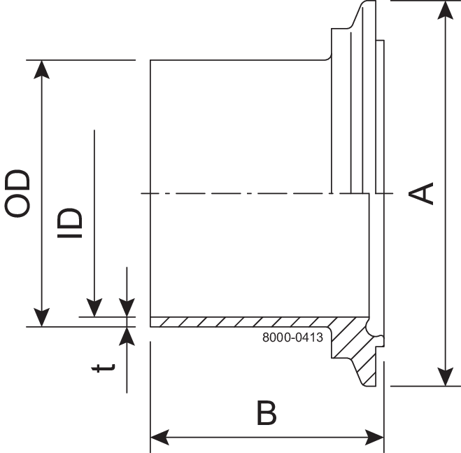 LINER BKS DN80 H3 1.4404 - DIN 11864-3