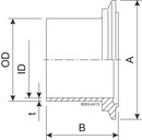 LINER NKS DN40 H3 1.4404 - DIN 11864-3