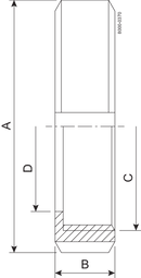 NUT F DN32 HSF0 1.4301 - DIN 11851