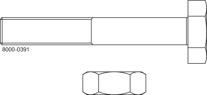 SCREW AND NUT SET DN10-50 - DIN 11864-2/11853-2