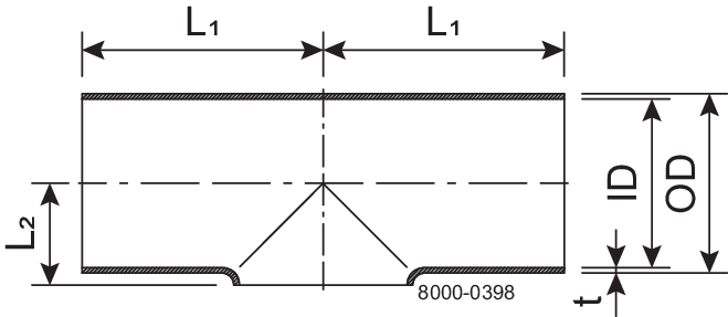 TEE TK DN200 HSF2 1.4404 - DIN 11852