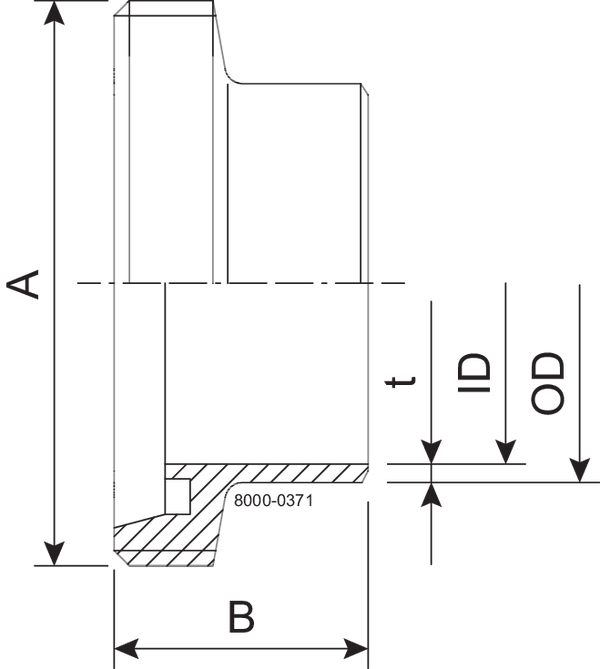 MALE SC DN100 HSF0 1.4307 - DIN 11851