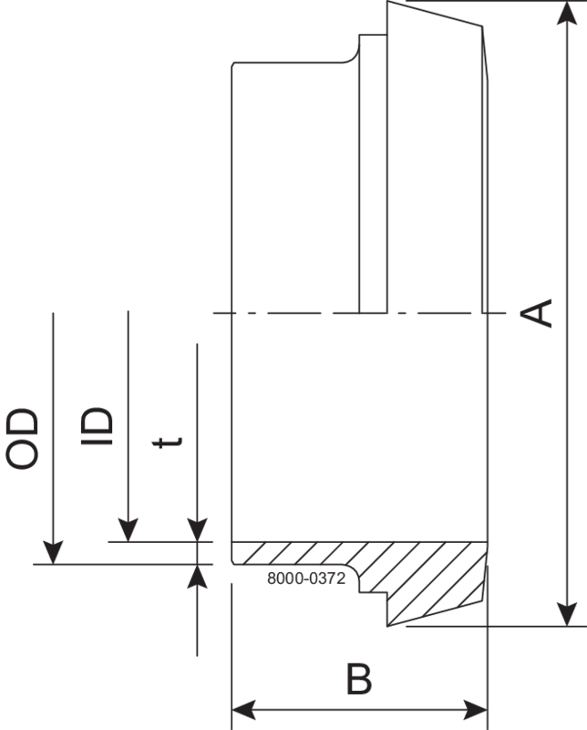 LINER SD DN125 HSF0 1.4307 - DIN 11851