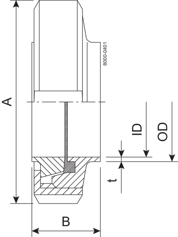 UNION S DN80 HSF0 1.4307 EPDM - DIN 11851