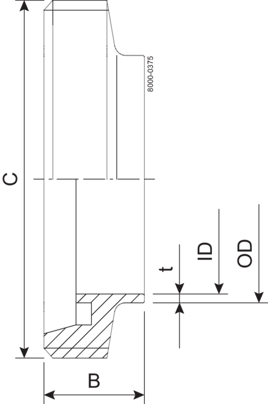 MALE SKC DN40 HSF0 1.4404 - DIN 11851