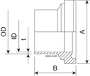 LINER BS DN25 H3 1.4404 - DIN 11853-1