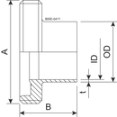 MALE GS DN100 H3 1.4404 - DIN 11864-1