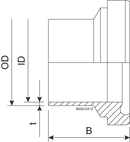 LINER BS DN100 H3 1.4404 - DIN 11864-1
