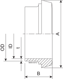LINER LONG DN50 ID=1.6 1.4307 - DIN FOR INCH