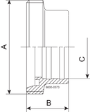 MALE EXP DN50 B 1.4301 - DIN FOR INCH
