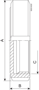 END CAP DN40 HSF0 1.4404 - NUT FIT TO DIN