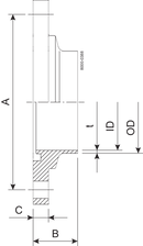 FLANGE PN16 DN32 HSF0 1.4404 - FIT TO EN10357-A TUBE GROOVE