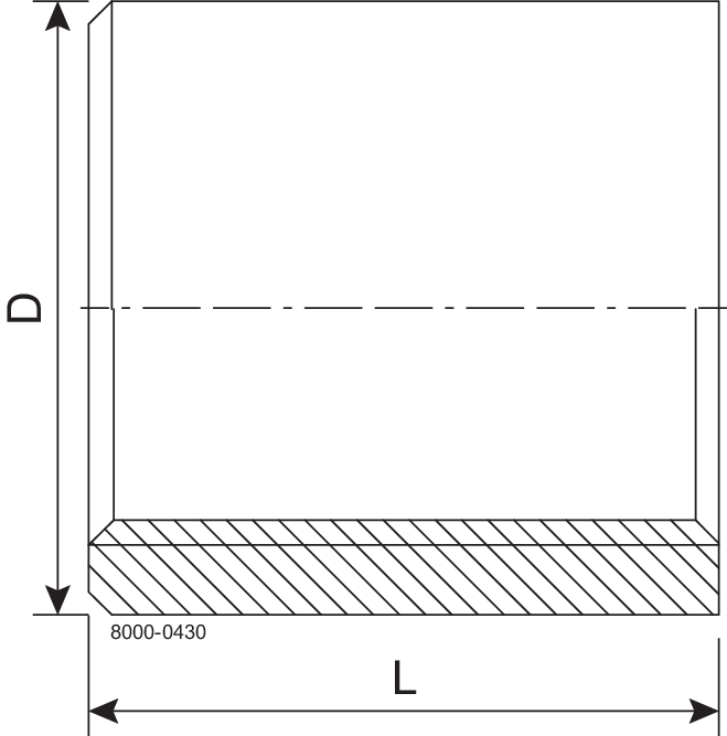 SOCKET  3" RG 1.4404 - FIT TO DIN