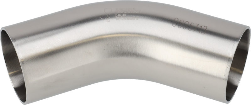 B2KS-2-316L-7 - 45-WELD BEND POLISHED ID/OD