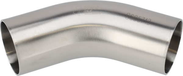 B2KS-2 1/2-304L-7 - 45-WELD BEND POLISHED ID/OD