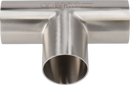 B7WWW-1 1/2-304L-7 - WELD EQUAL TEE, POLISHED ID/OD