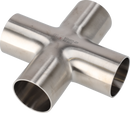 B9WWWW-3-316L-7 - WELD CROSS, POLISHED ID/OD