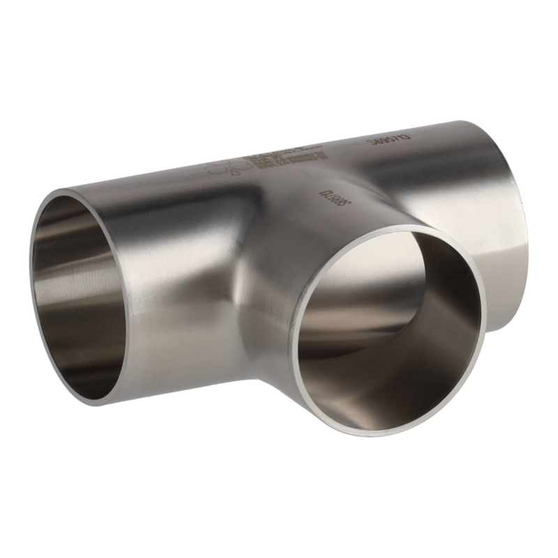 L7WWW-1-304L-7 - WELD EQUAL TEE, POLISHED ID/OD