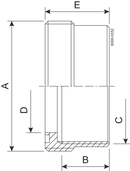 ADAPTER SMS 25-304L - ADAPTER MALE SMS/FEMALE BSP-ISO2037