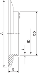 FERRULE 76.1-63.5-SB-316L - ISO2037