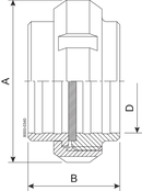 UNION COMPL. SMS 63.5-SB-304 - NBR ISO2037