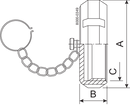 END CAP W. CHAIN 51-SB-316L - ISO2037