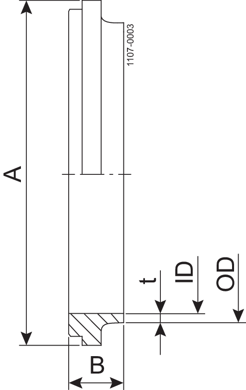 LINER IDF 101.6-316L - IDF