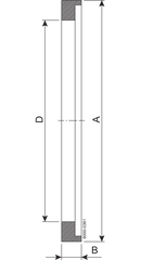 SEAL RING L 63.5 PTFE - ISO 2037 B=6.0 & IDF B=6.0 TO 6.2