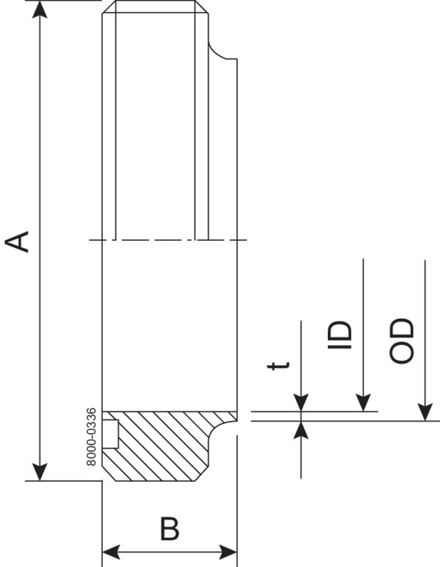 MALE PART SMS 101.6-316L - ISO2037