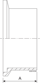 H-15W-2 1/2-316L-7 - H-LINE FEMALE SHORT FERRULE