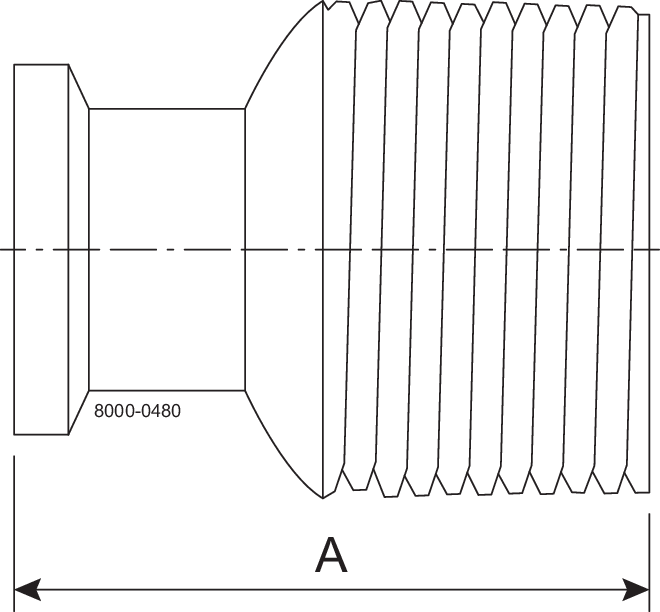 21MP-1 X 3/4-304-7 - TC X NPT-MALE ADAPTER