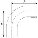 B2S-1 1/2-304L-7 - 90-WELD BEND POLISHED ID/OD