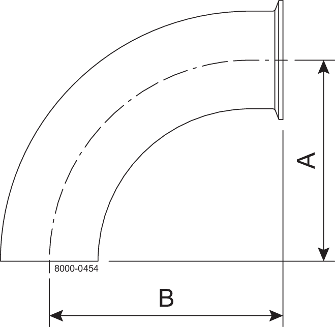 L2CM-2 1/2-304-7 - 90-TC X WELD, POLISHED ID/OD