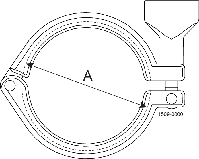 S13MHM-2 1/2-304 - SINGLE HINGE CLAMP WINGNUT NO HOLE