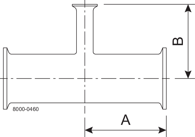 B7RMP-2 X 1-304-7 - REDUCING TEE TC POLISHED ID/OD