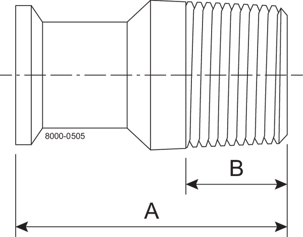 21MP-3/4 X 3/4-316L-PL - TC X NPT-MALE ADAPTER 20RA