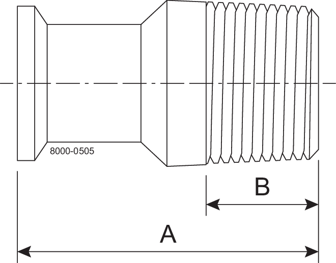 21MP-1 1/2 X 1 1/2-316L-PL - TC X NPT-MALE ADAPTER 20RA