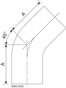 B2KS-3-316L-PL - BPE WELD 45 20RA/POL OD SF1