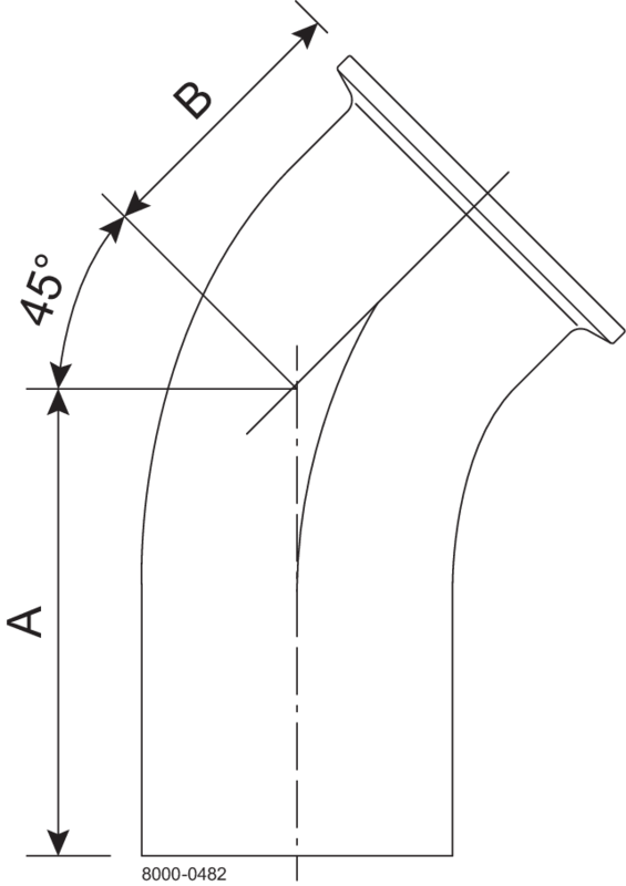 B2KMW-1/2-316L-PM - BPE TCXW 45 15RAEP/POL OD SF4