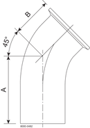 B2KMW-2 1/2-316L-PL - BPE TCXW 45 20RA/POL OD SF1