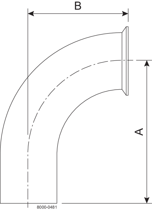 B2CMW-3/4-316L-PL - BPE TCXW 90 20RA/POL OD SF1