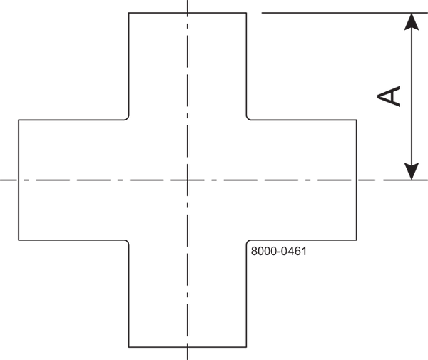 B9WWWW-3-316L-PL - BPE WELD CROSS 20RA/POL, SF1